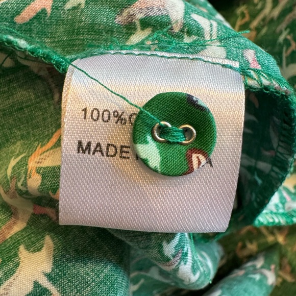 ModCloth, Sunny Girl Kelly Green Bird Print Dress - Picture 4 of 5